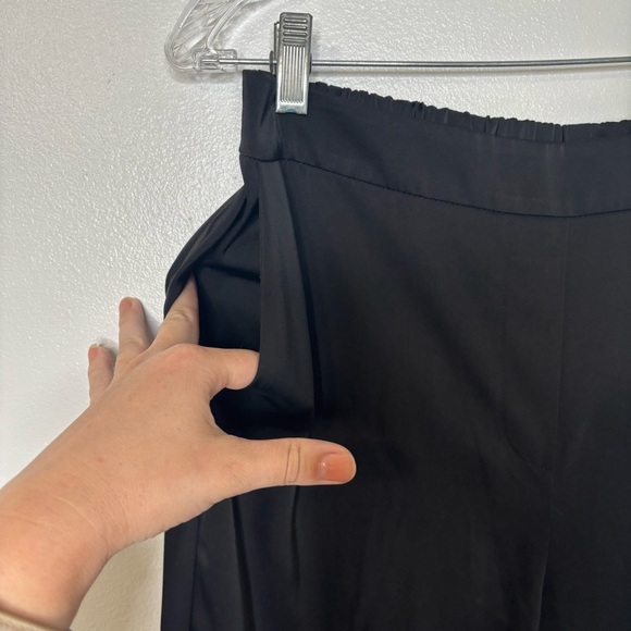 Calvin Klein Satin Wide‎ Leg Pull-On Pants Women Size Medium Black M3XK1239 - Picture 6 of 9